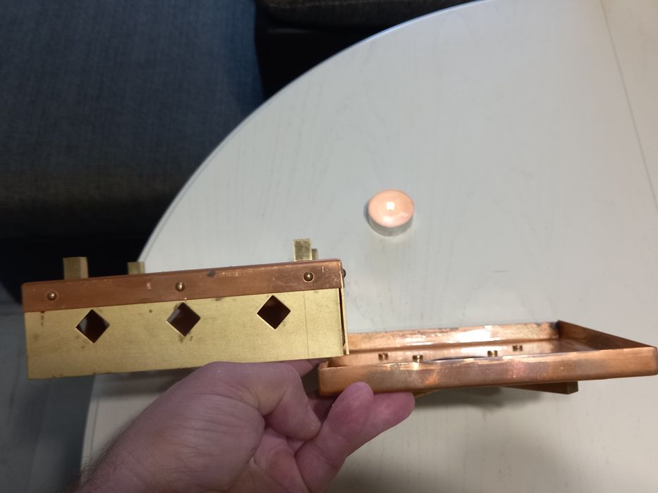 Турка Джезва Медная в хроме Подогрев для еды Раритет Винтаж Гарантия