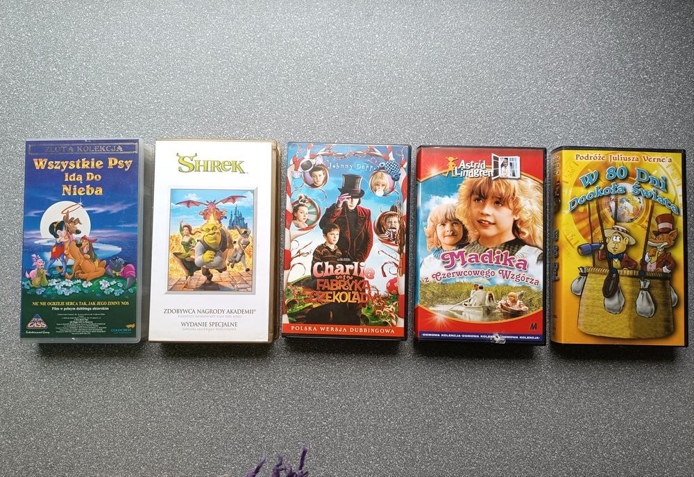 Zestaw kaset VHS - 5 szt. - kino familijne