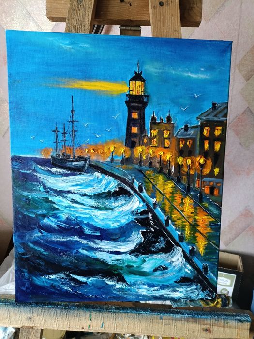 Картина маслом , холст на подрамнике , 40*50