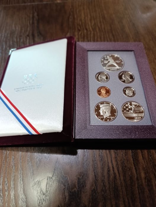 Річний набір монет США 1992р. S PROOF. "Prestige Set US Olympic Silver