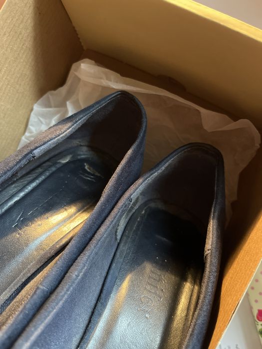 Szpilki buty na obcasie granatowe platforma 38 basic Jenny Fairy