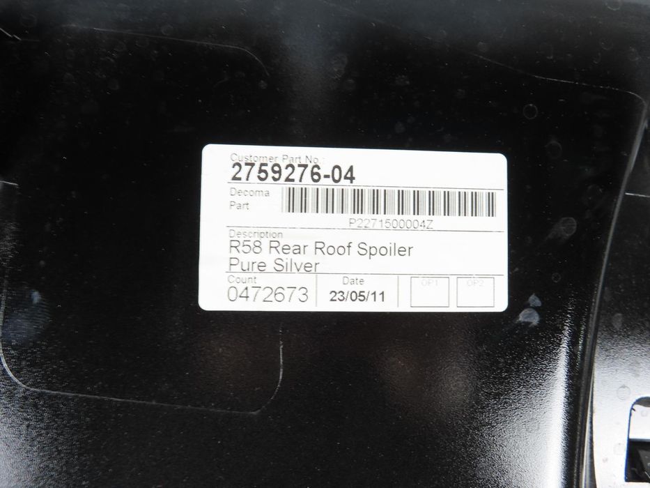 Spoiler / Aileron Mini Mini Coupe Ref: 51622789626/2759276 2010 - 2015