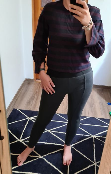 Piękna elegancka bluzka bluzeczka w kratę krata modna Zara