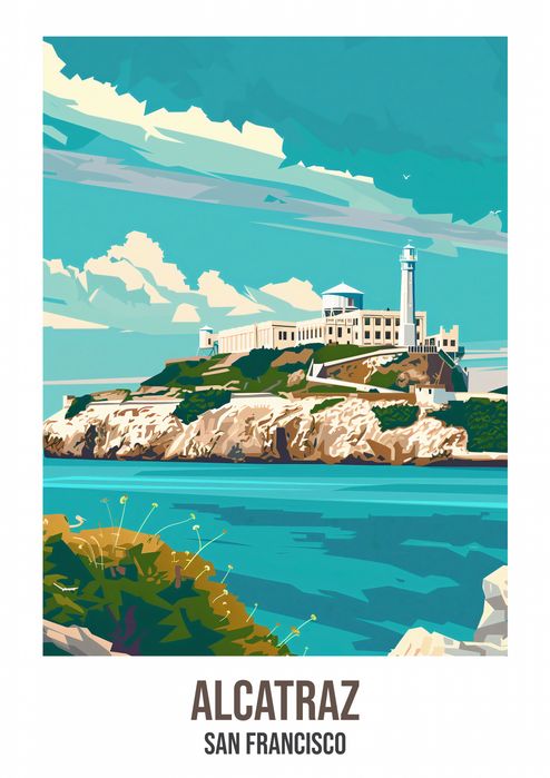 Plakat 59,4x84,1cm Alcatraz
