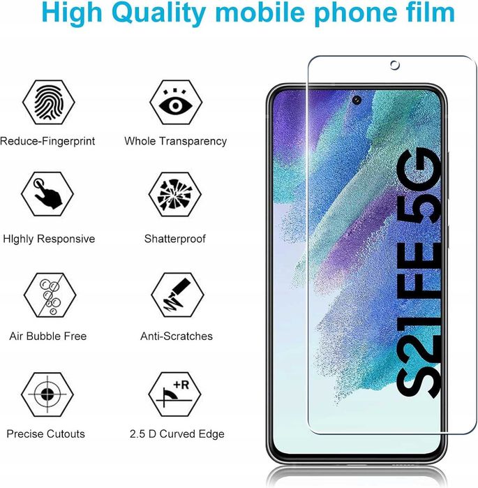 Didisky 2 sztuki szkła Ekranu Screen Protector do z Samsung Galaxy S21