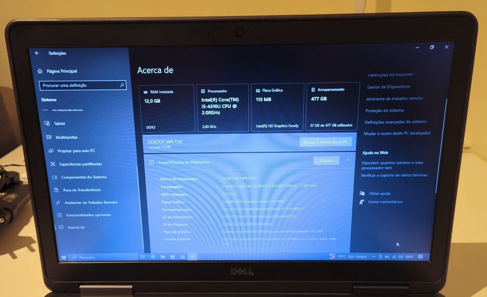 Dell Latitude E5540 | i5-4310U | 12GB RAM | SSD 512GB | Bateria NOVA