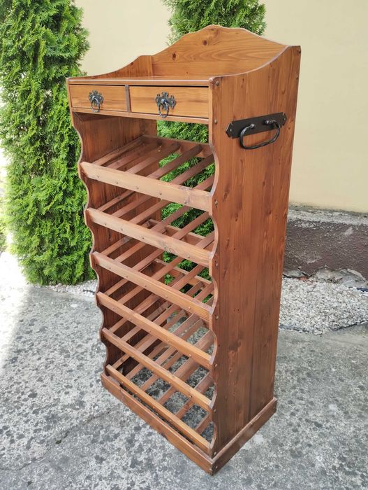Stylowy stojak na wino regał na butelki winiarka