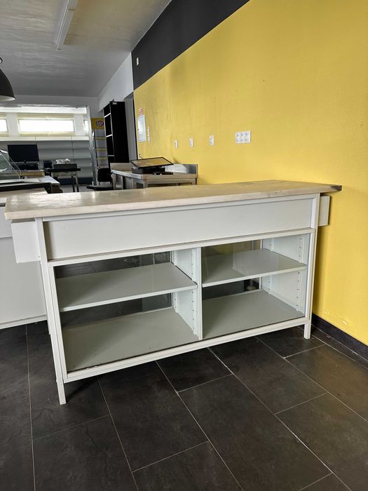 Vitrine de Loja com Tampo em Mármore - 160x60x85cm