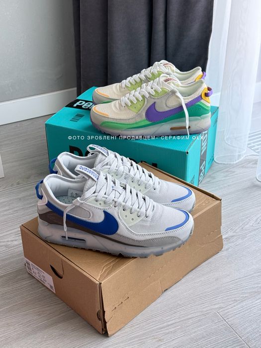 Оригинал Nike Air Max Terrascape 90 Pure Platinum Hyper Royal Наложка!