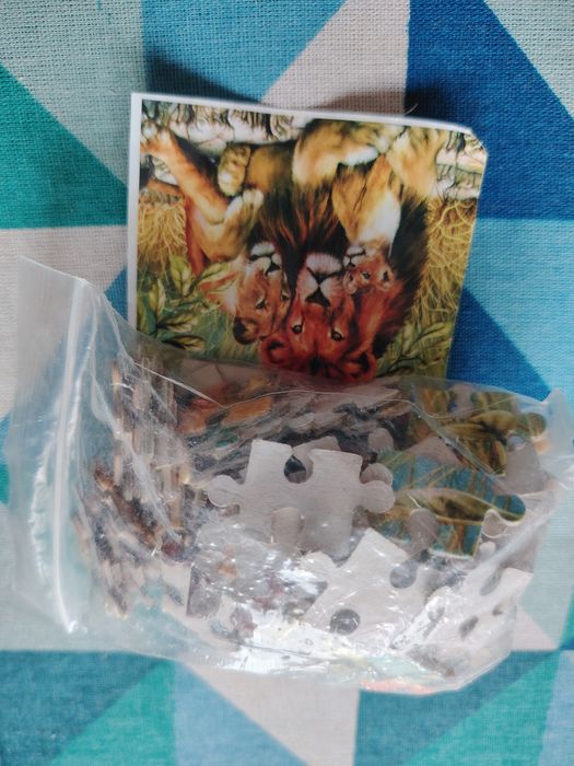 Пазли на 120 штук, дика природа, леви , тигри