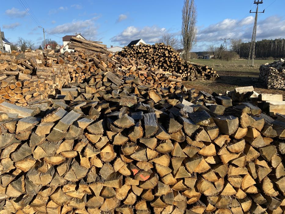 Drewno Kominkowe Drzewo Opałowe Układane Dąb Buk Sosna Grab Brzoza