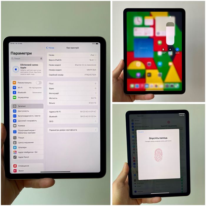 iPad Air 5 64 GB НОВИЙ 100% акум М1 ІДЕАЛ айпад Аір 5-го покоління