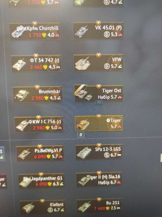 Продам акаунт в War Thunder