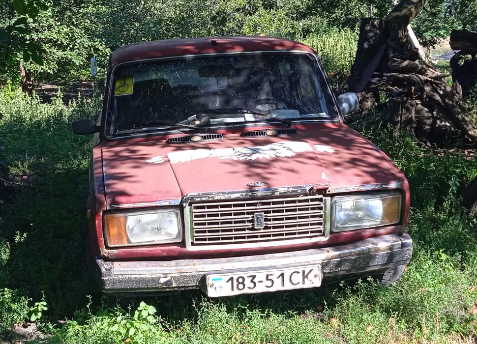 ВАЗ 21074 1987 р.в. червоний фаркоп газ пропан бензин на ходу димить
