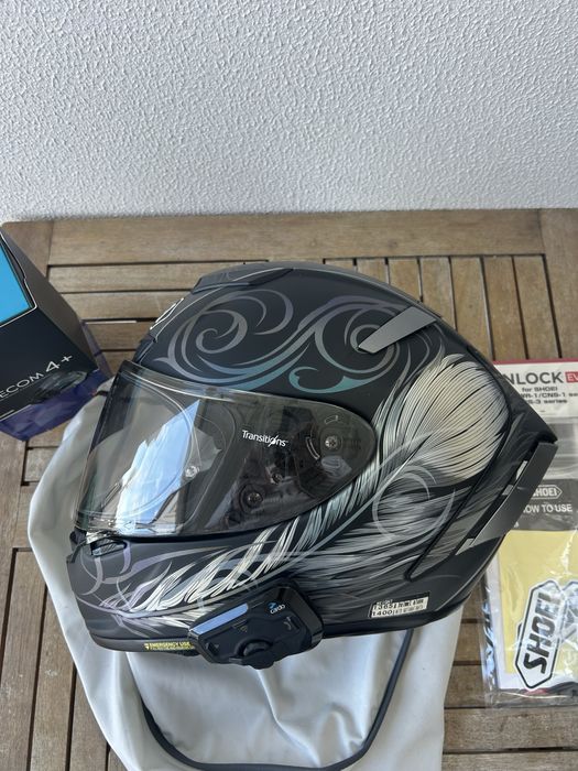 Capacete Shoei X-Spirit 3 kujaku com cardo 4+ viseira photocromatica