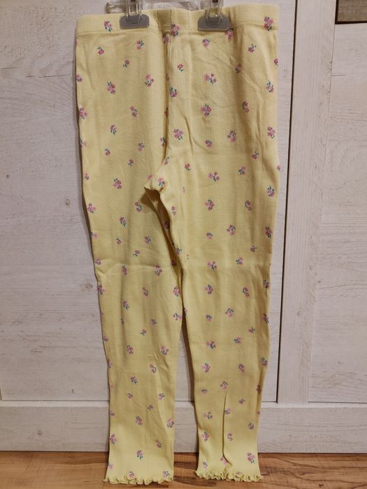 Legginsy żółte 128 Sinsay prążkowane nowe