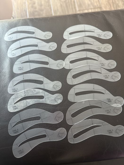 Szablony do brwi przezroczyste makijaż makeup eyebrows