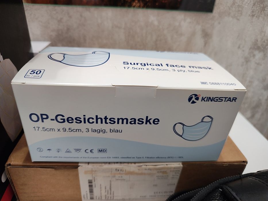 Maska Medyczna 3-warstwowa 50szt - 98% filtracji