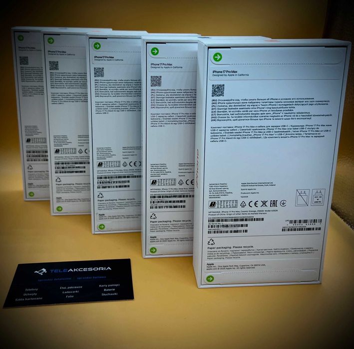 Apple Iphone 17 PRO MAX | 256gb | NOWIUTKIE | KOLORY | Teleakcesoria