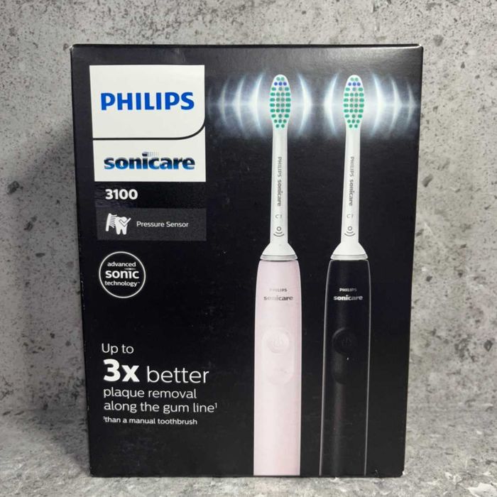 2x Philips Sonicare 3100 szczoteczka soniczna C1 czarna i różowa | Gwarancja | Firma