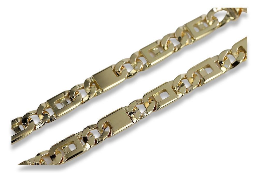 Złoty łańcuszek Kartier 14k 585 Tygrysie oko pełny cc098y K