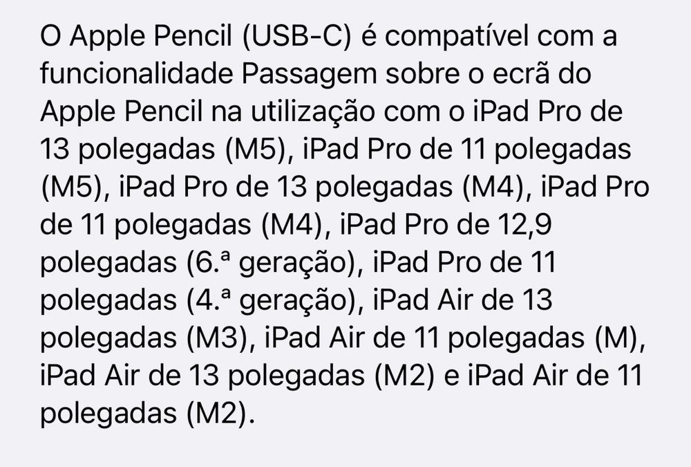 Apple Pencil (USB‑C) - Caneta para iPad’s..