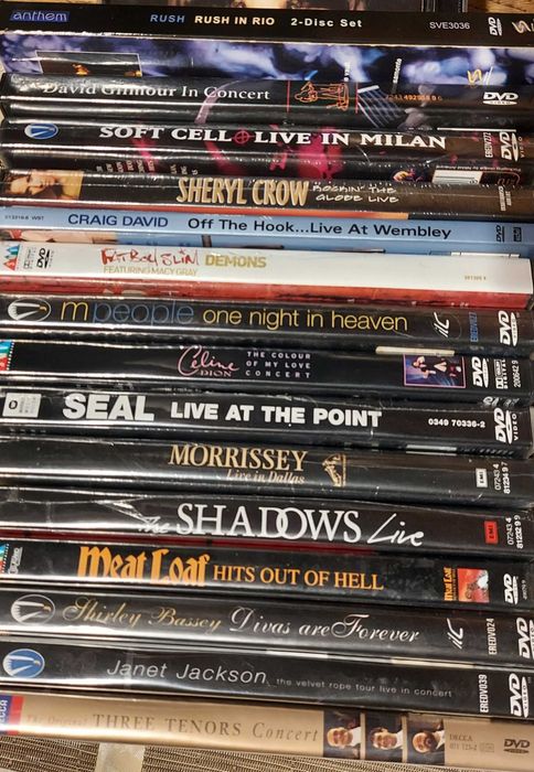 Rush,Gilmour,Dion,Three Tenors,Morrissey,Koncerty DVD