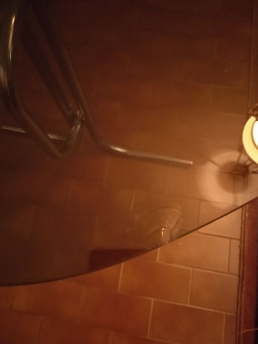 Mesa de vidro bronze