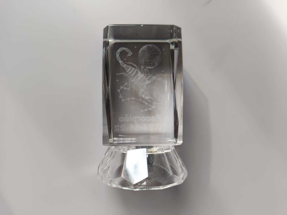 Escultura em Cristal 3D – Escorpião | Signo do Zodíaco
