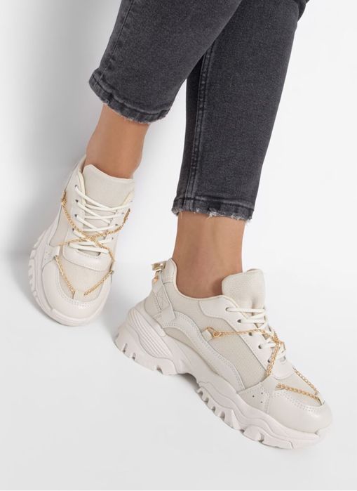 Beżowe sneakersy marki DeeZee r. 38 NOWE!