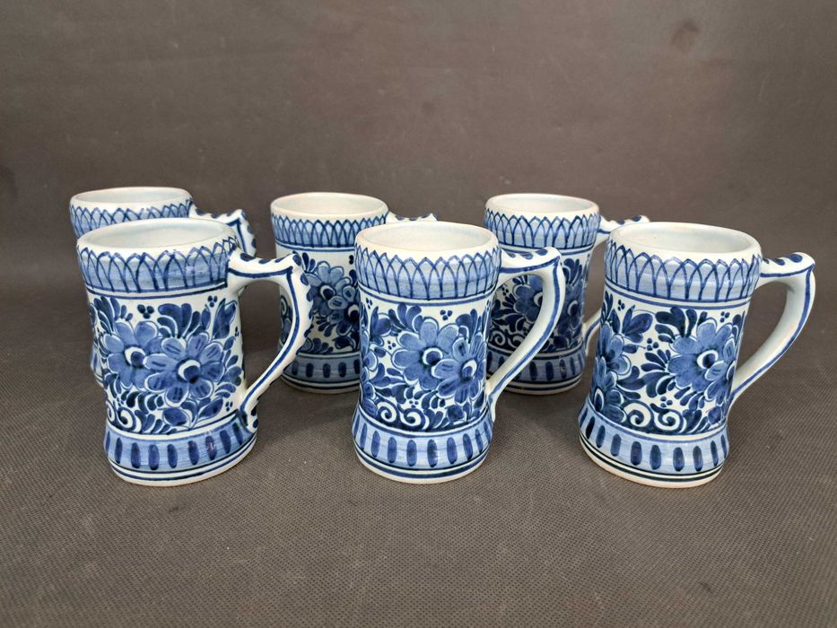 Holenderskie kubki DELFT, zestaw 6 szt.