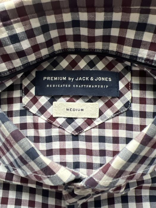 Koszula męska w kratkę Premium by JACK & JONES Medium 100% bawełna