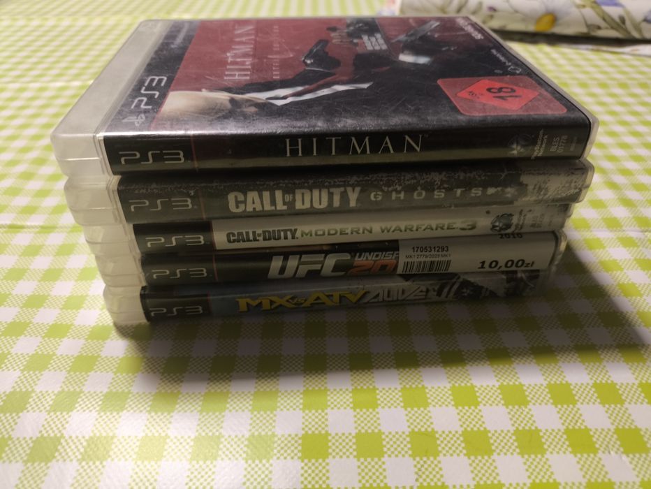 Gry na ps 3 Hitman mx motocross BF3 oraz UFC i Call of dutyGhost i MW3