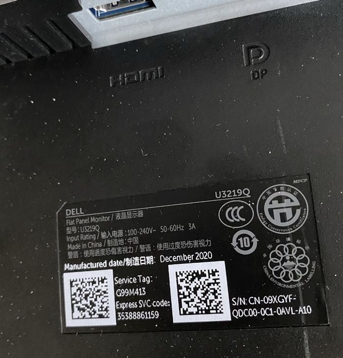 Монітор 32»дюйма Dell UltraSharp U3219Q /4K IPS/Професійний