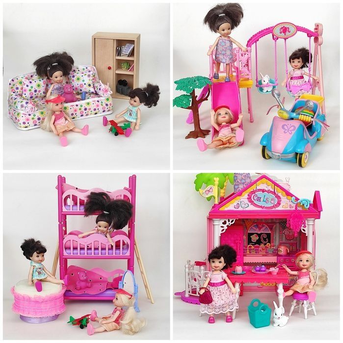 См. ФОТО! ДЕШЕВО РІДКІСНІ шарнірні Ляльки Барбі будинок акси mattel