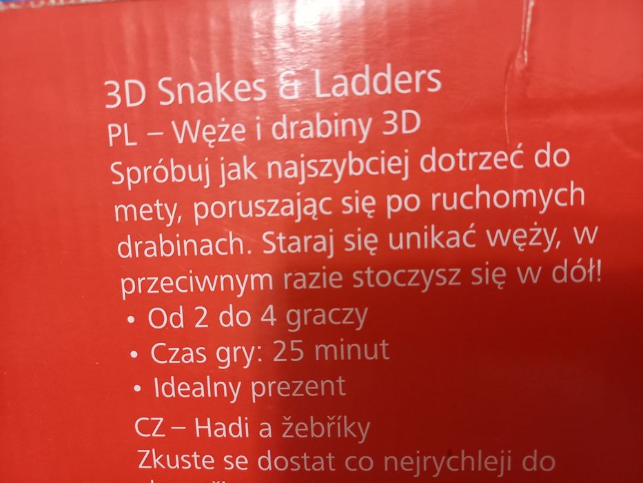 Gra planszowa 3D Snakes Ladders dla dzieci