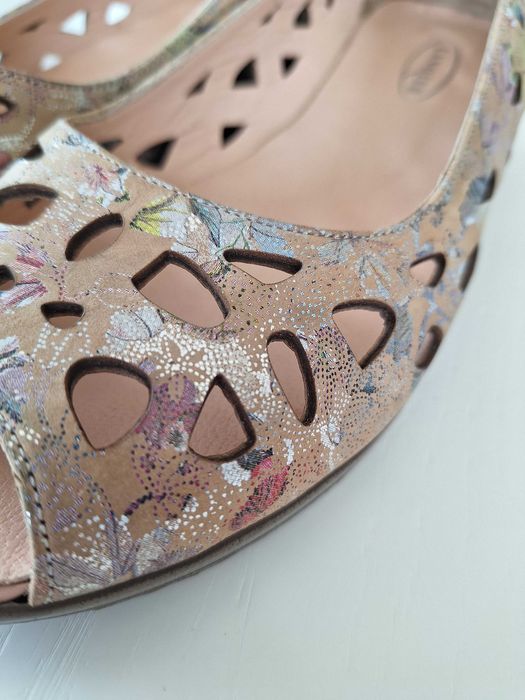 Buty półbuty sandały obcas na obcasie Lanqier r.40