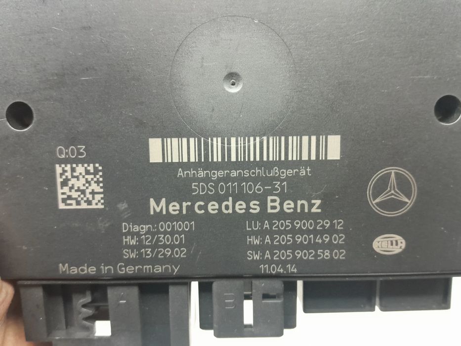 Centralina / Modulo Engate Reboque MERCEDES-BENZ Classe C (W205)