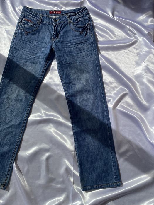 Jeansy typu proste XS 34 swanky jeans denim szersze nogawki