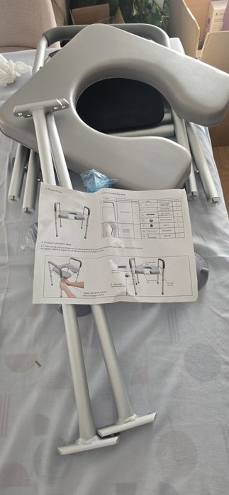 Assento Acolchoado Assento Sanitário Elevado com Altura Ajustável