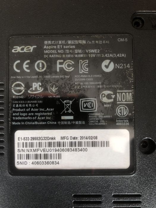 Ноутбук Acer old