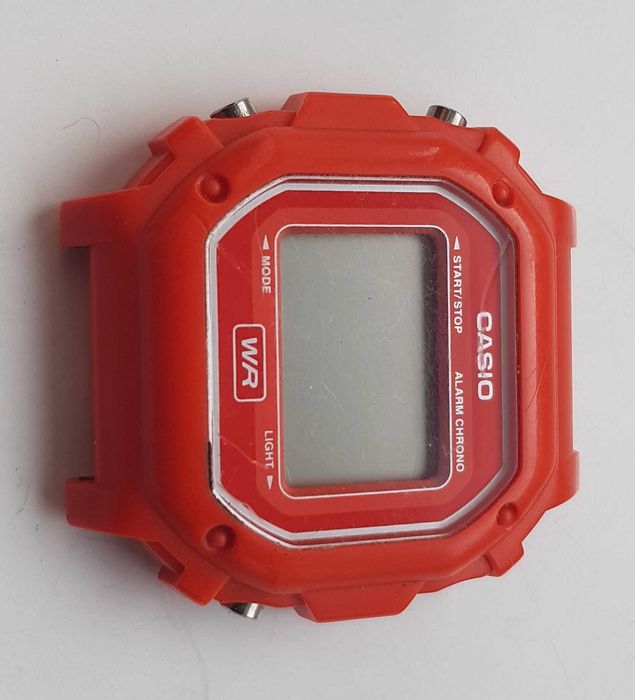 Zegarek nareczny Casio F-108WHC F 108WHC modul 3224 czerwony meski damski unisex czesci koperta sr 42,5mm