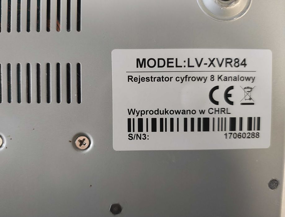 Rejestrator LV-XVR84 - 8 kanałów analogowych + dysk 500GB