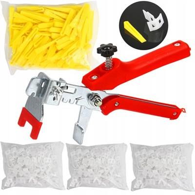 Poziomowanie płytek kliny 100 klipsy 300 szczypce