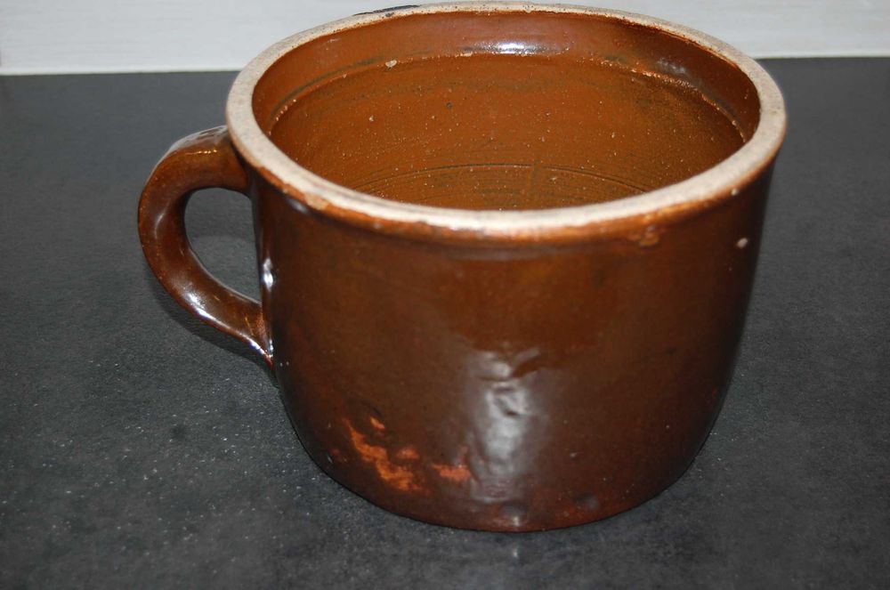 Naczynie kamionkowe z uchem - 3 l - PRL