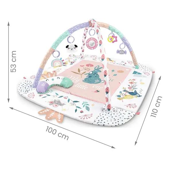 Розвивальний інтерактивник килимок для немовлят 100х110 см пташенята