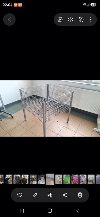 Kosz na profilach chromowany
