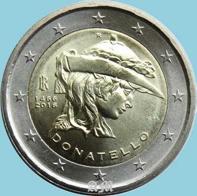 ITÁLIA Moeda 2€ Donatello Proof