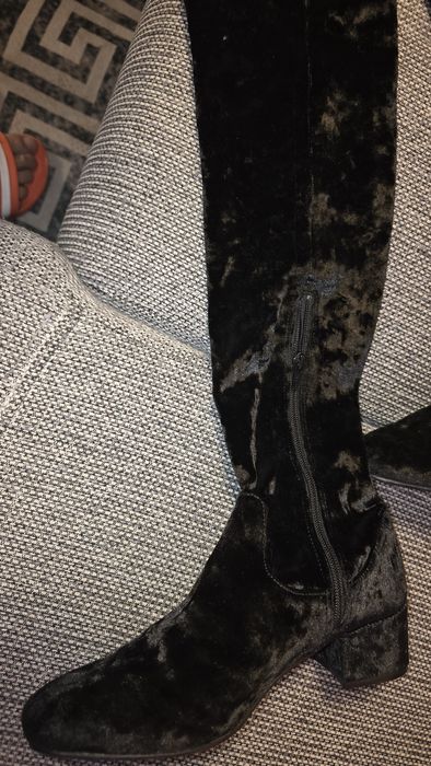 Muszkieterki długie welur H&M roziącliwe 38 /24,5 cm/