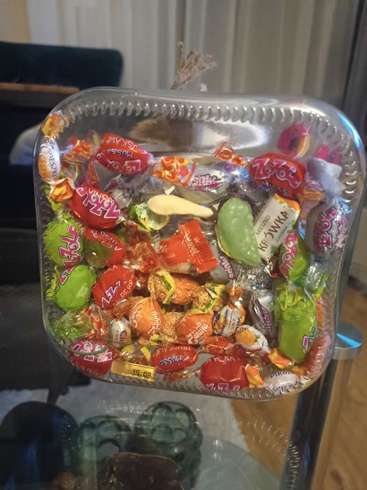 Ozdobny słoik z pokrywką, na ciasteczka/ słodycze 20/30cm